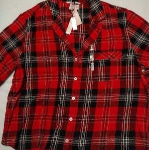 Victoria's Secret Small 2pc Red Plaid Pakamas
